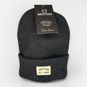 Brixton Woodburn Watch Cap Beanie Toboggan Color Gray One Size New With Tags